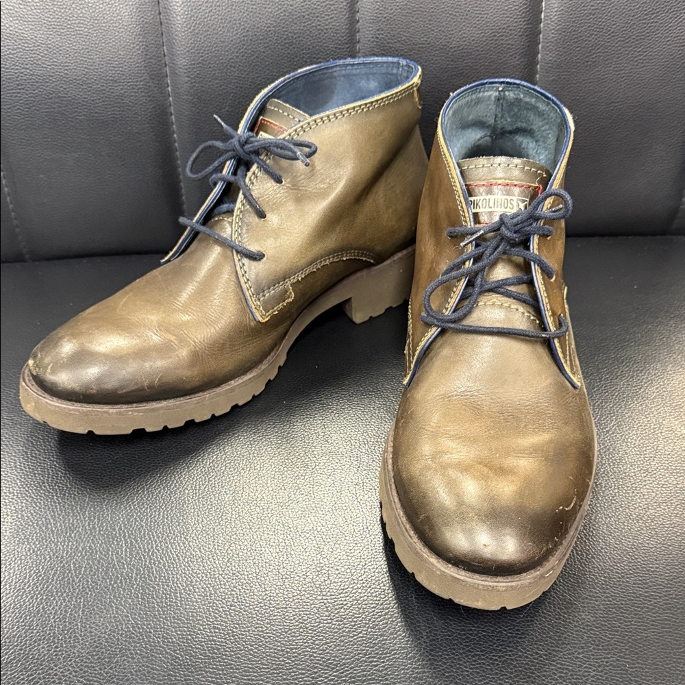 PIKOLINOS Brown Leather Chukka Boots